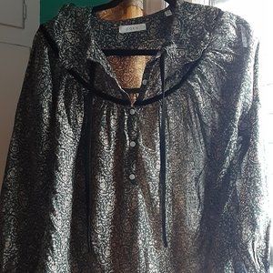 Beautiful * Doen * Blouse with velvet accents and ties